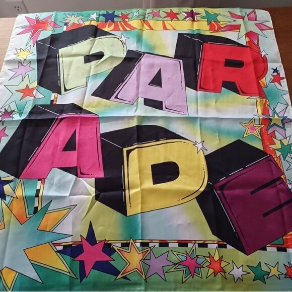 🆕🔮 PARADE | Colorful Silky Satin Scarf - Picture 3 of 3